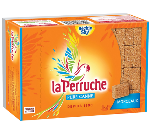 BEGHIN SAY La Perruche – Sucre de Canne en Morceaux - 1 Kg