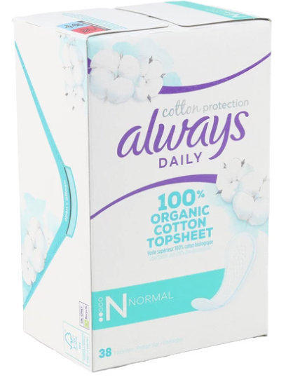 Always daily - Protection quotidienne en coton pour soins intimes normaux, 38 pcs