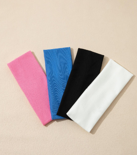 4 pièces bandeaux de sport couleur unie