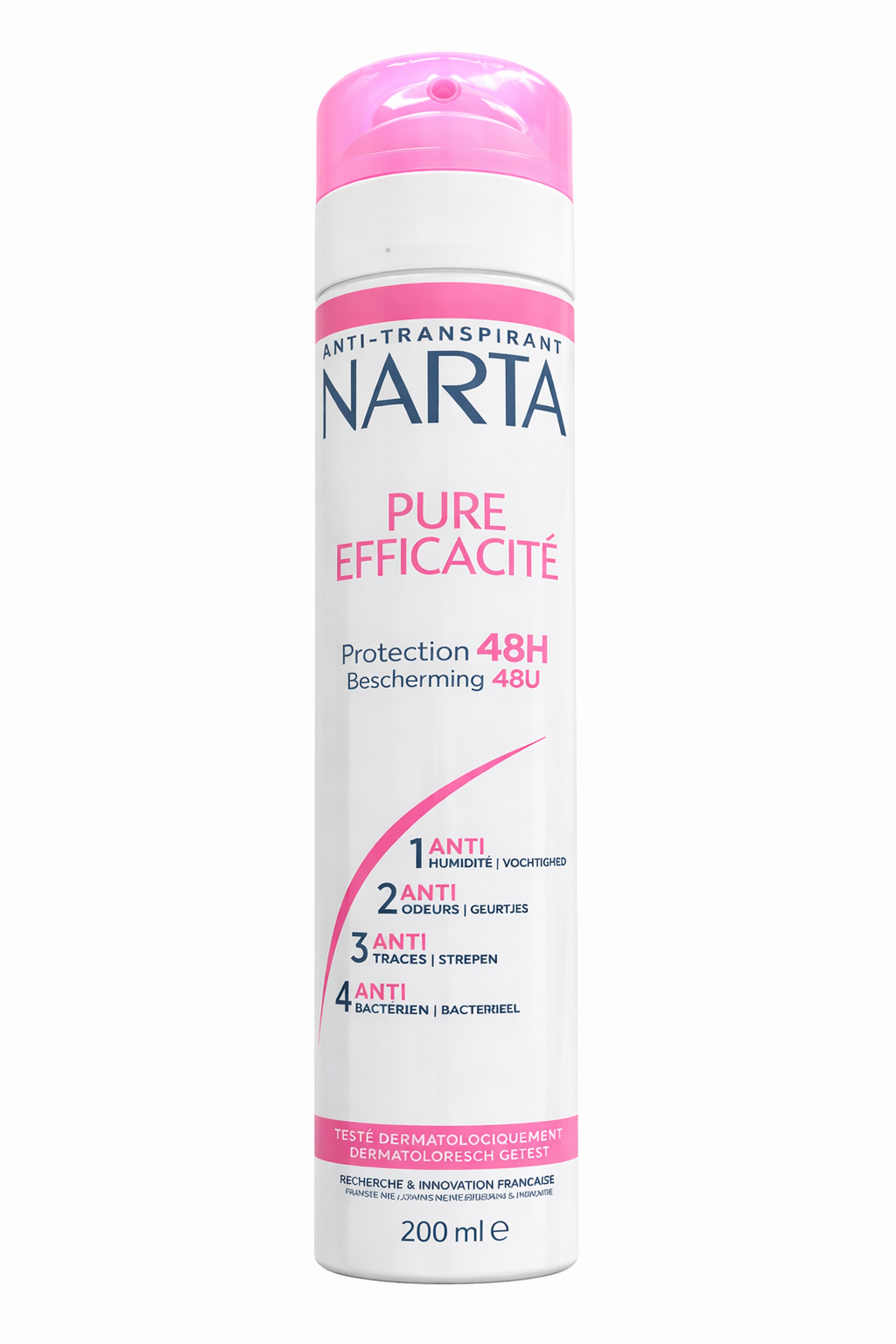 Narta - Pure Efficacité Anti-Transpirant - 48 H pour femme - 200 ml