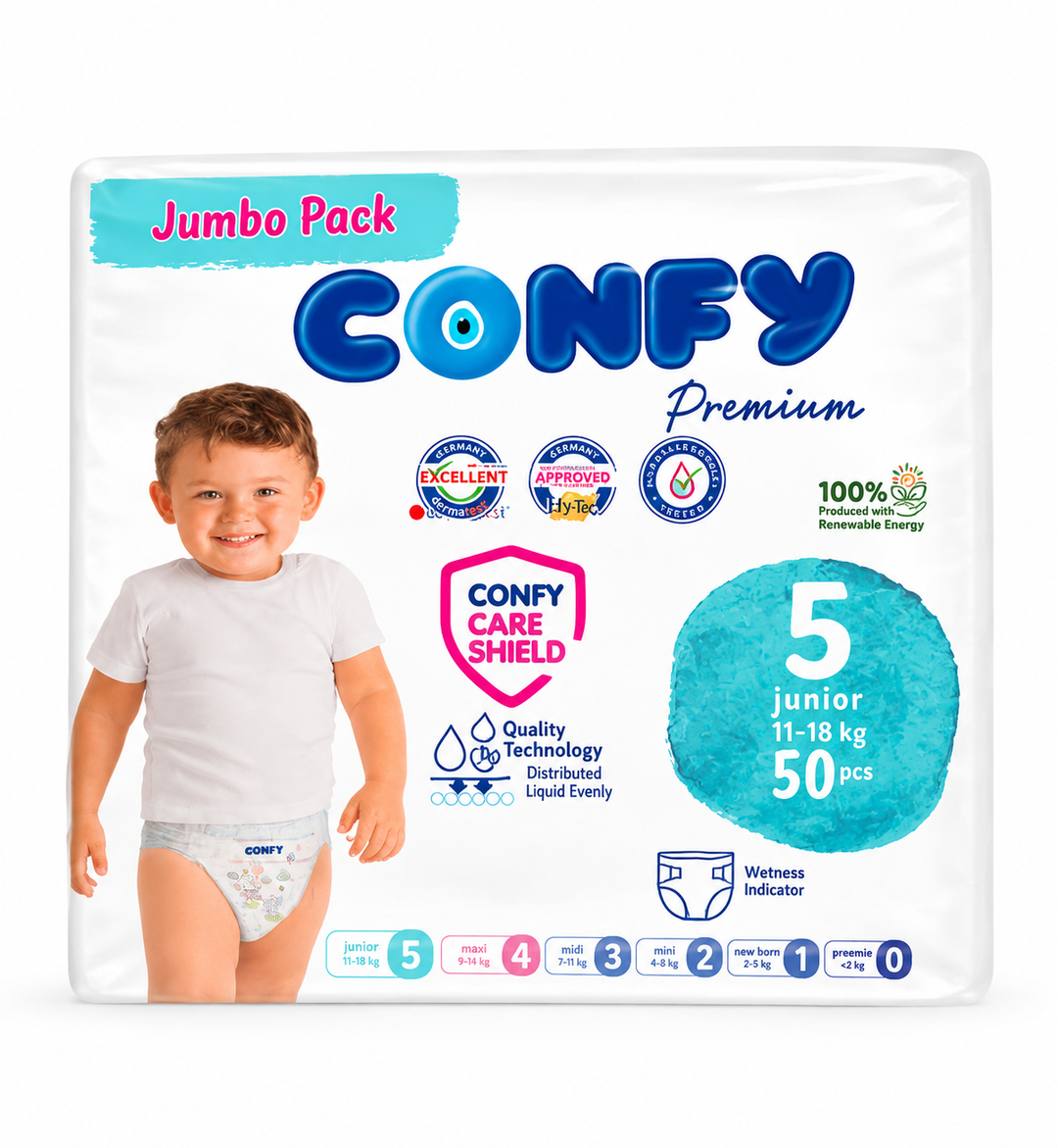 Confy – Couches Culottes Taille 5 Junior - (11 à 25 kg)