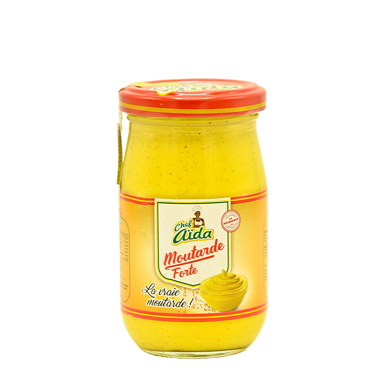 Moutarde Chef Aida 225ml, parfaite pour assaisonner vos repas. Disponible à Dakar en 60min sur Dialy.sn