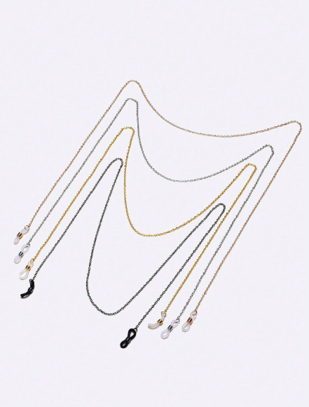 Cordon lunettes métal noir unisexe – Style sport DAKAR DIALY