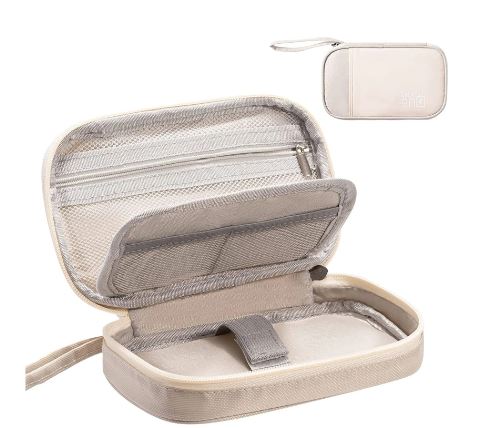 Trousse de voyage pratique pour articles de toilette et maquillage, idéale pour les séjours