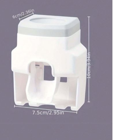 Distributeur de dentifrice avec support - Accessoire pratique pour salle de bain