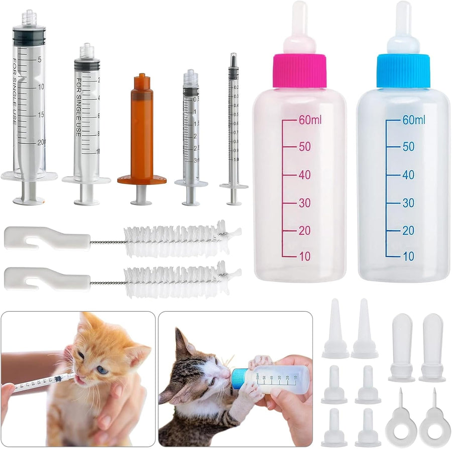 DONQL – Kit Biberons Chiot & Chaton avec 8 Tétines 60 ml (x2) Dialy - Dakar 
