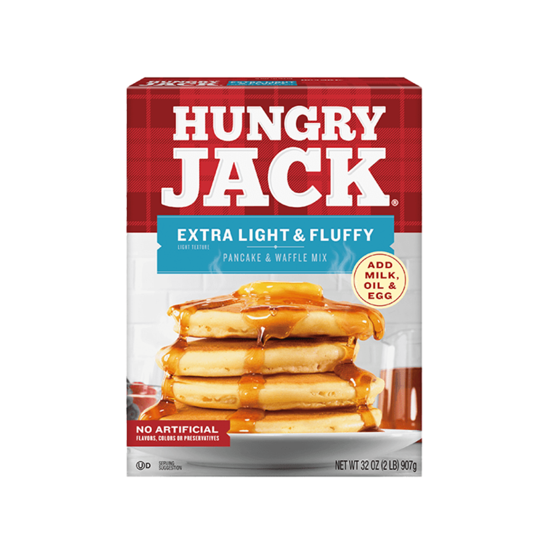 Hungry Jack – Extra Light & Fluffy Pancake & Waffle Mix – 907 g