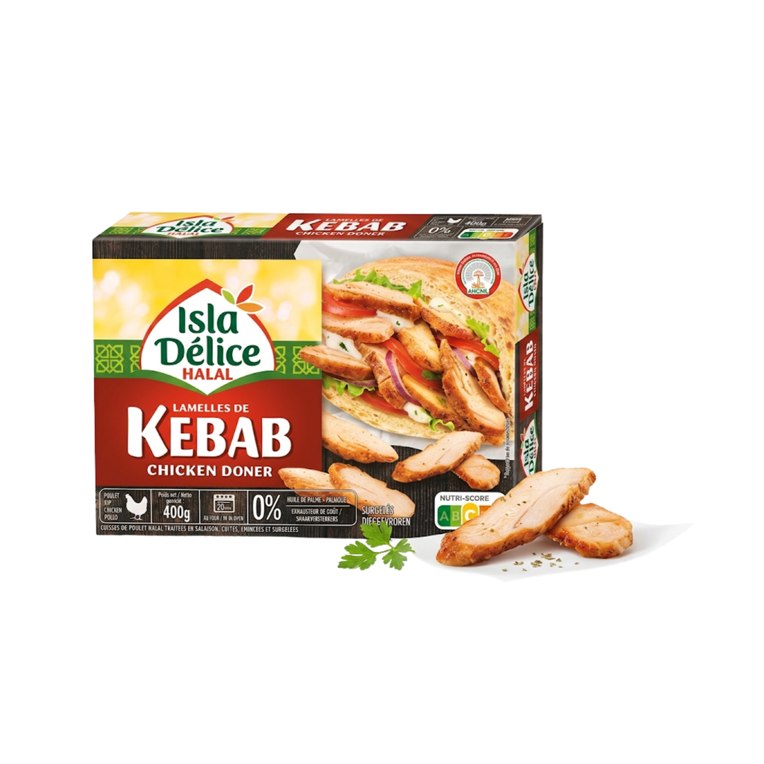 Isla Délice – Lamelles de Kebab Saveur Poulet – 400 g