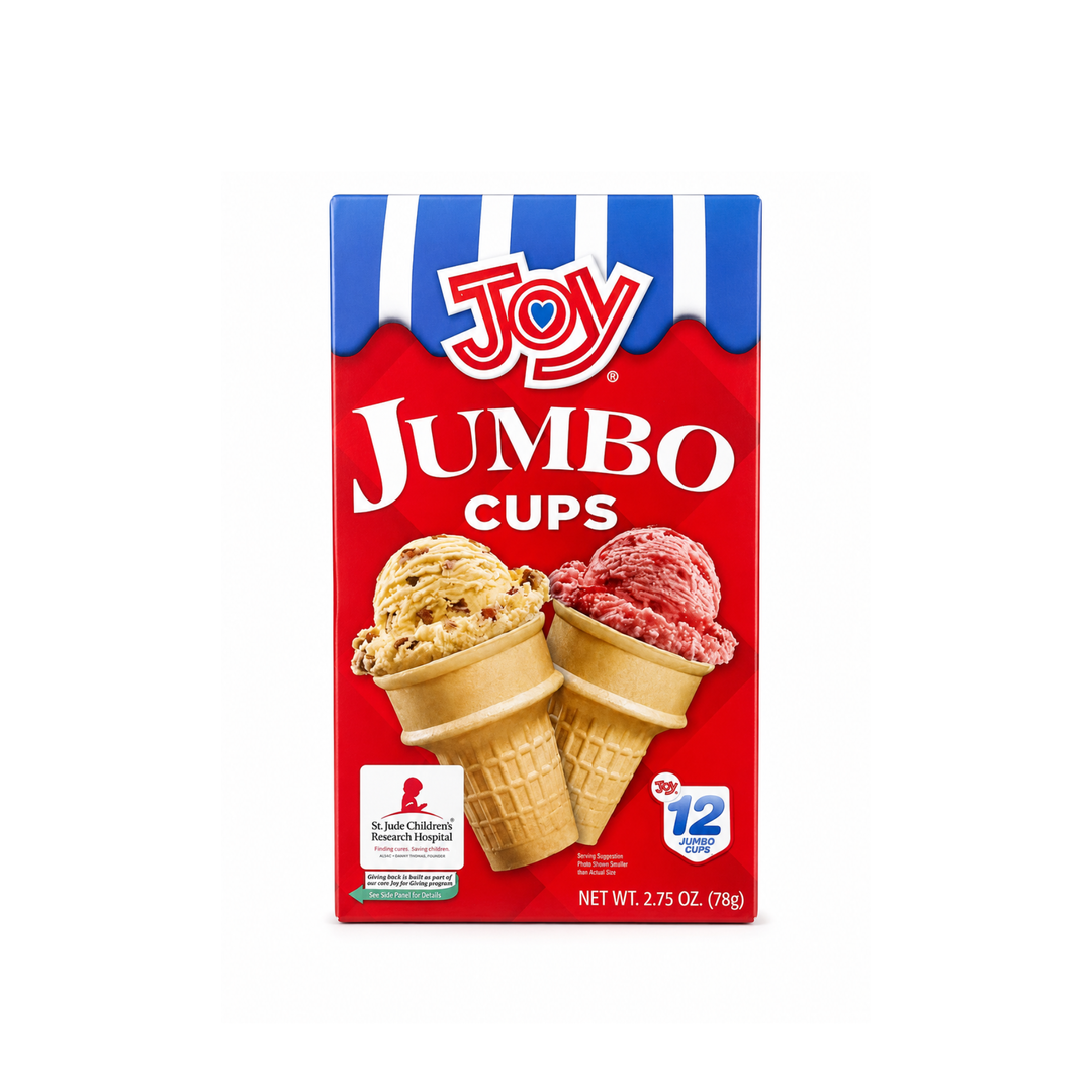 Joy – Gobelets à glace Jumbo – 78 g (12 pièces)