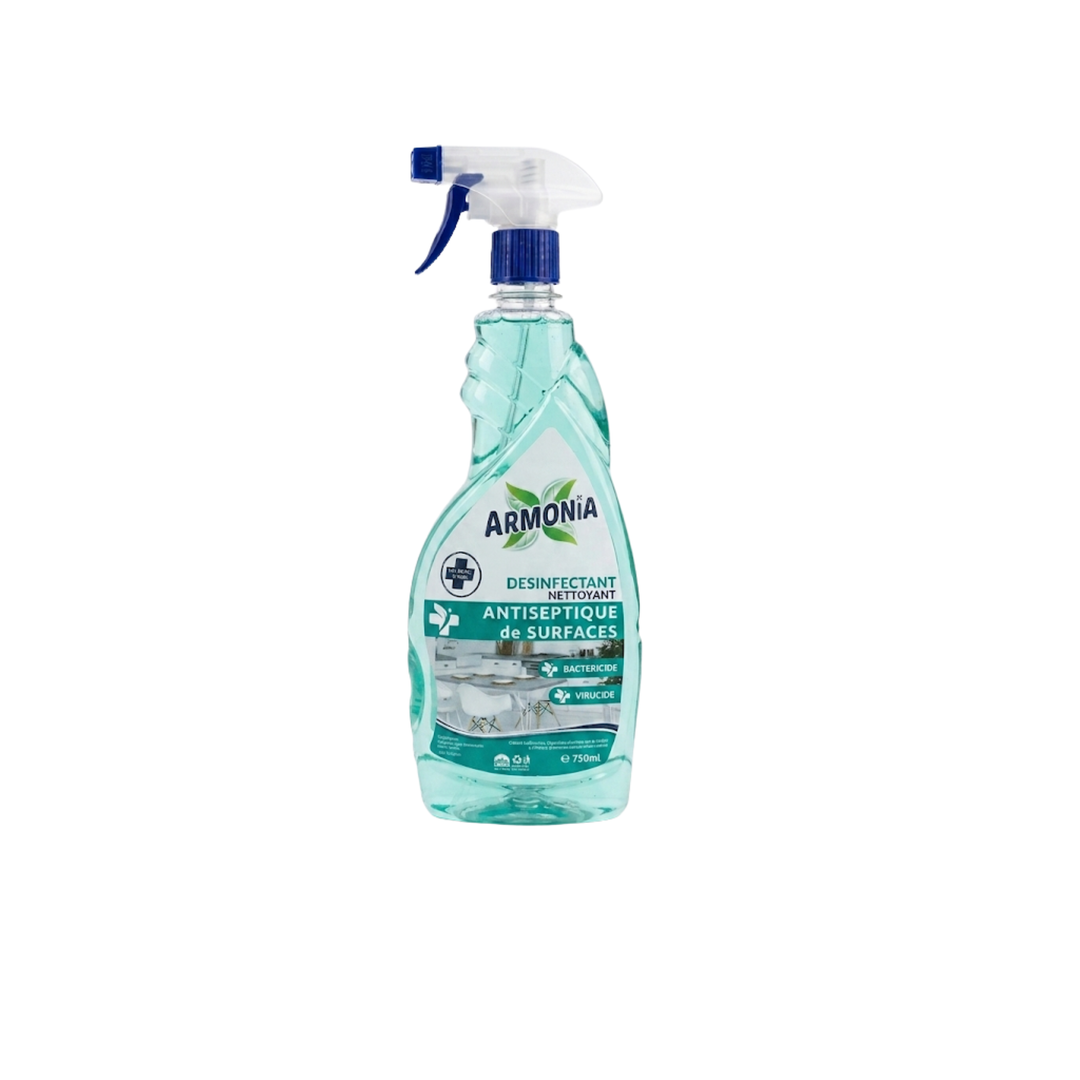 ARMONIA -  Désinfectant Nettoyant - Antiseptique de Surfaces - 750 ml