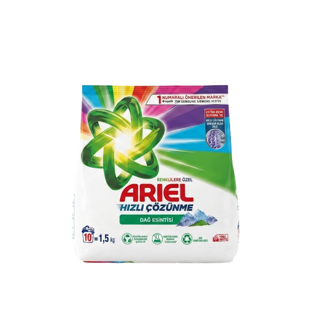 ARIEL - Lessive en Poudre Brise de Montagne - 1,5 Kg