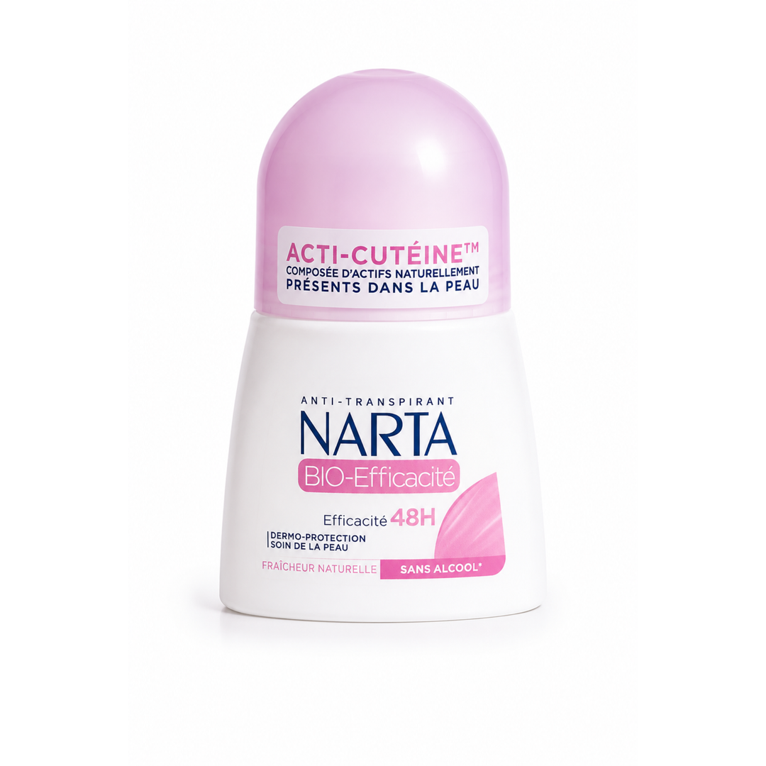 Narta – Bio-Efficacité Anti-Transpirant & Anti-Cutané Sans Alcool – 48H – 50 ml