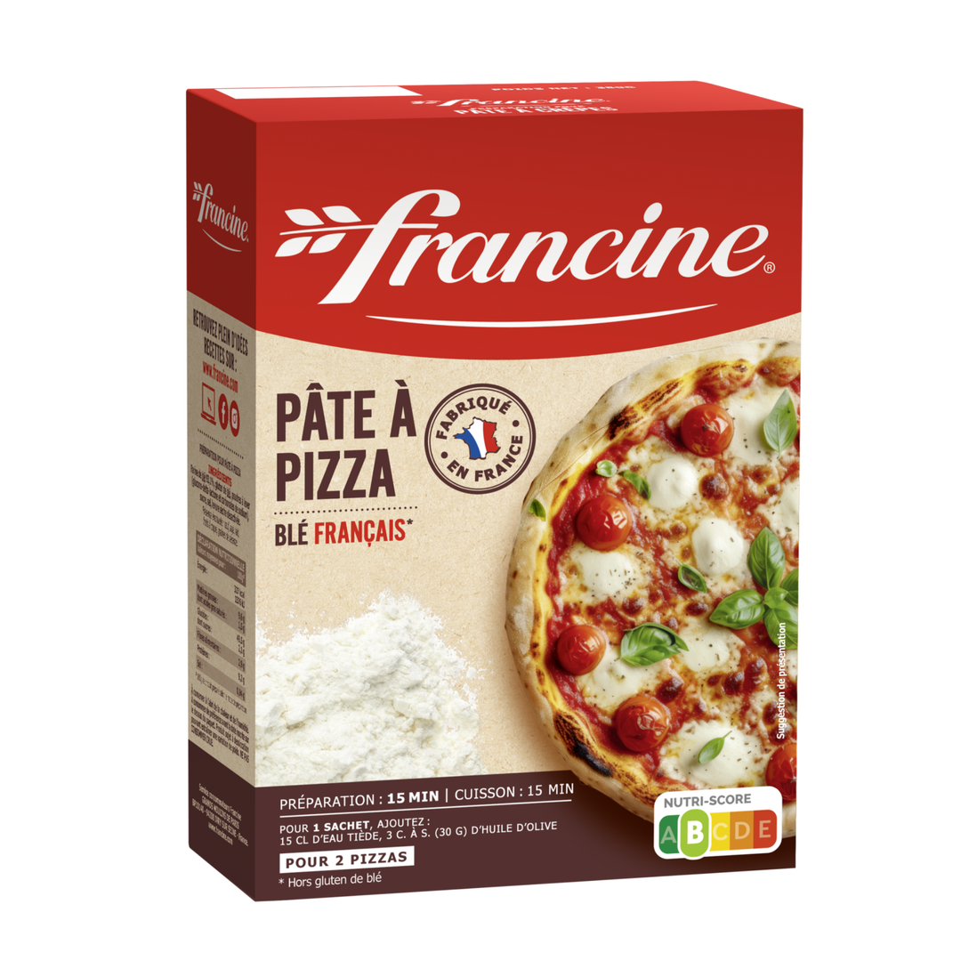 FRANCINE - Préparation Pâte à Pizza - Blé Francais - 510 g