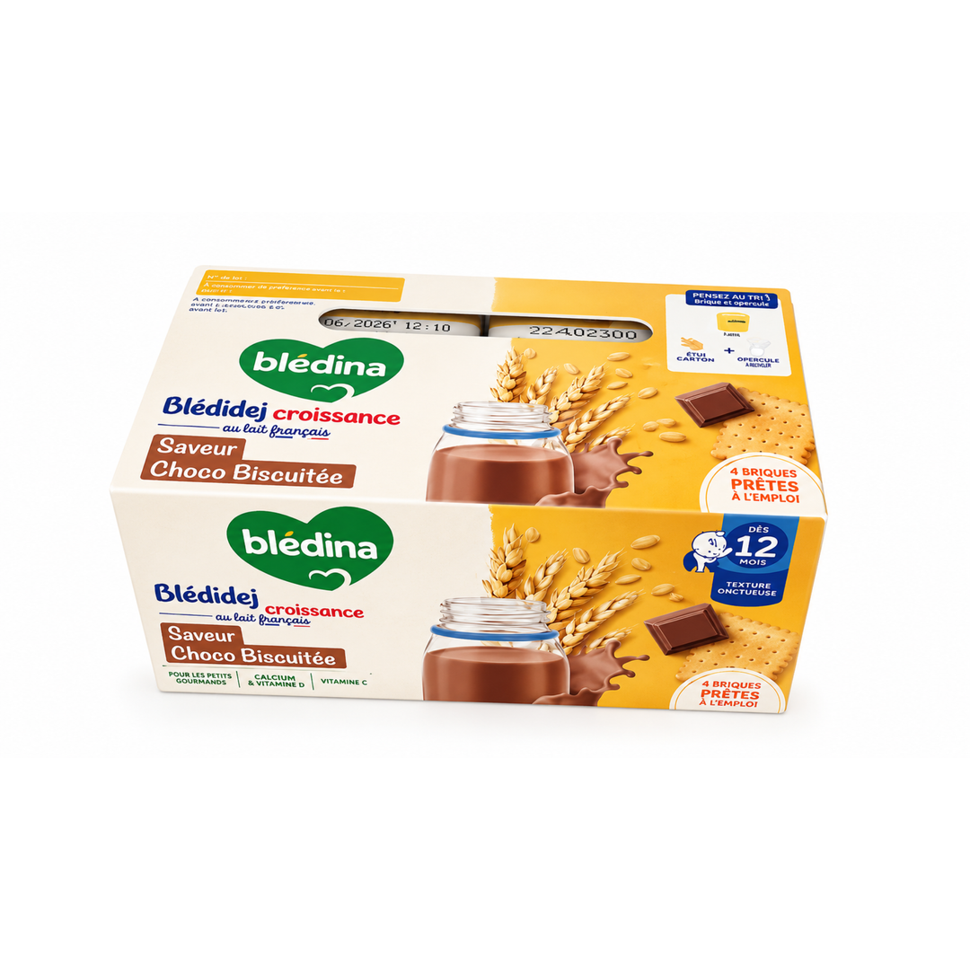 BLEDINA – Blédidej au Lait Français – Dès 12 Mois – 4 x 250 ml