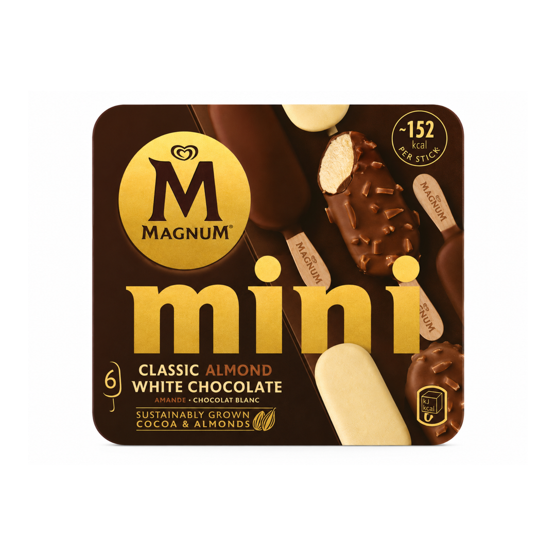 Magnum - Mini Classic Almond white Chocolate x 6 - 330 ml