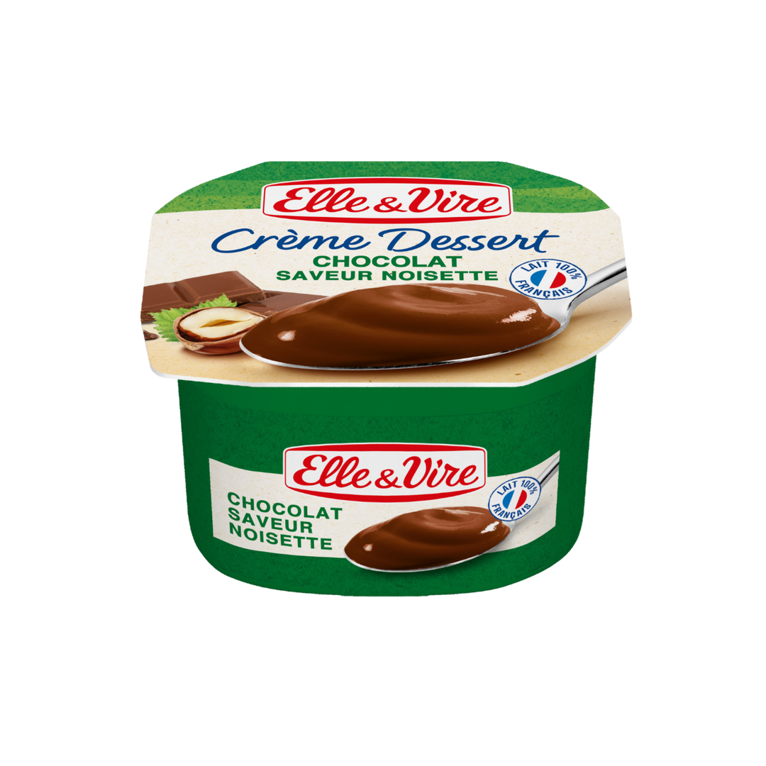 Elle & Vire – Crème Dessert Chocolat Saveur Noisette - 100 g