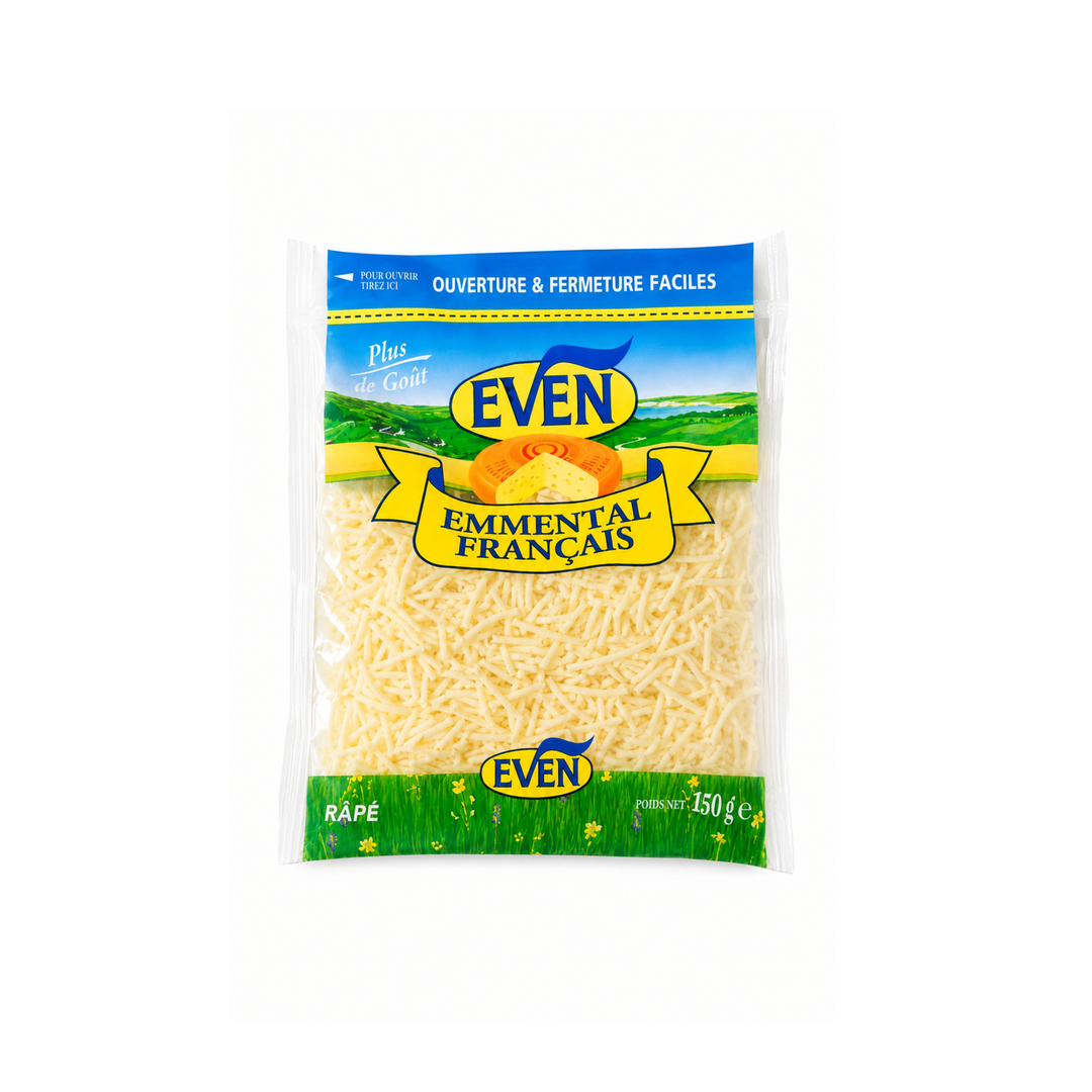 EVEN – Emmental Français Râpé – 150 g