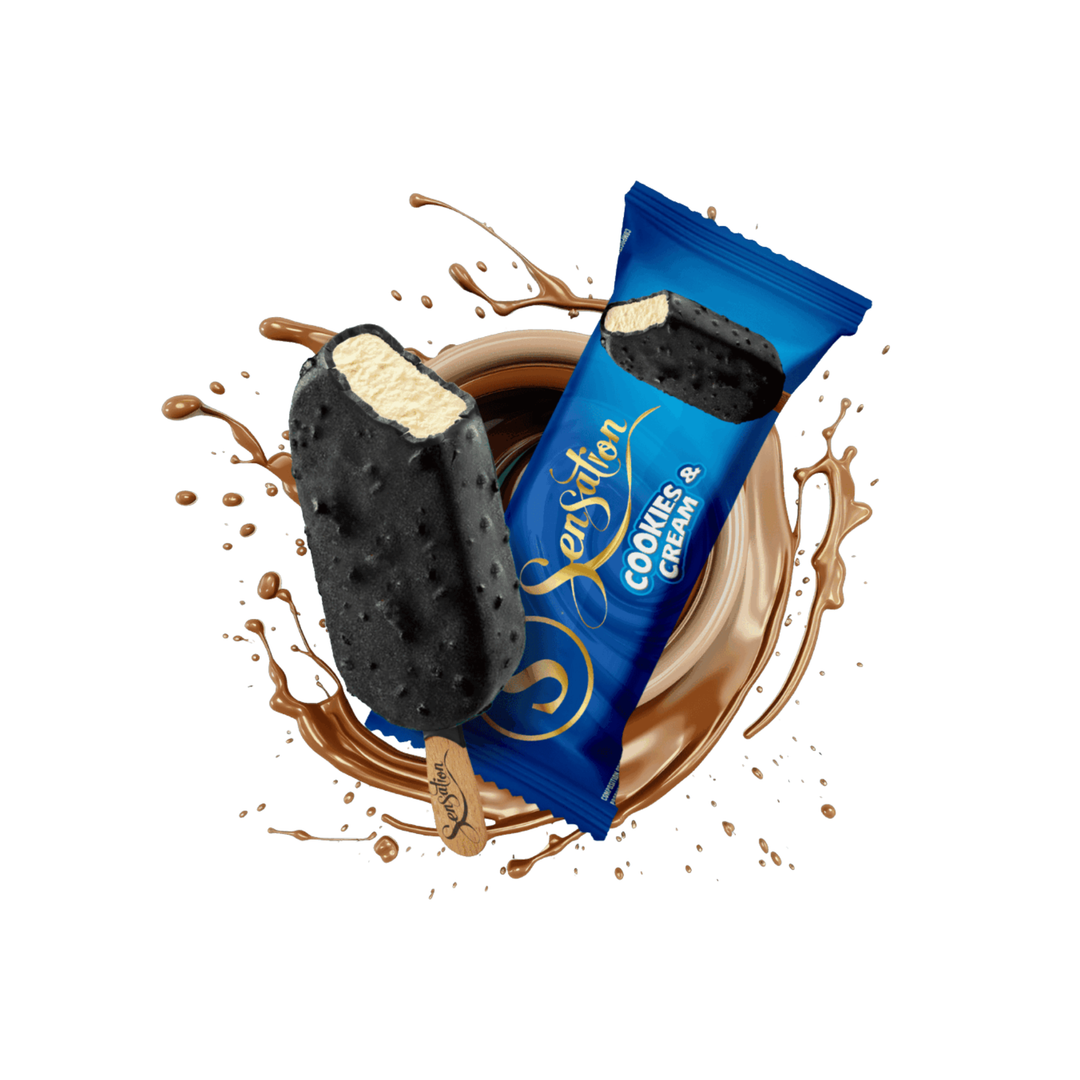 SENSATION – Bâtonnets de glace Cookies & Cream - 120 ml