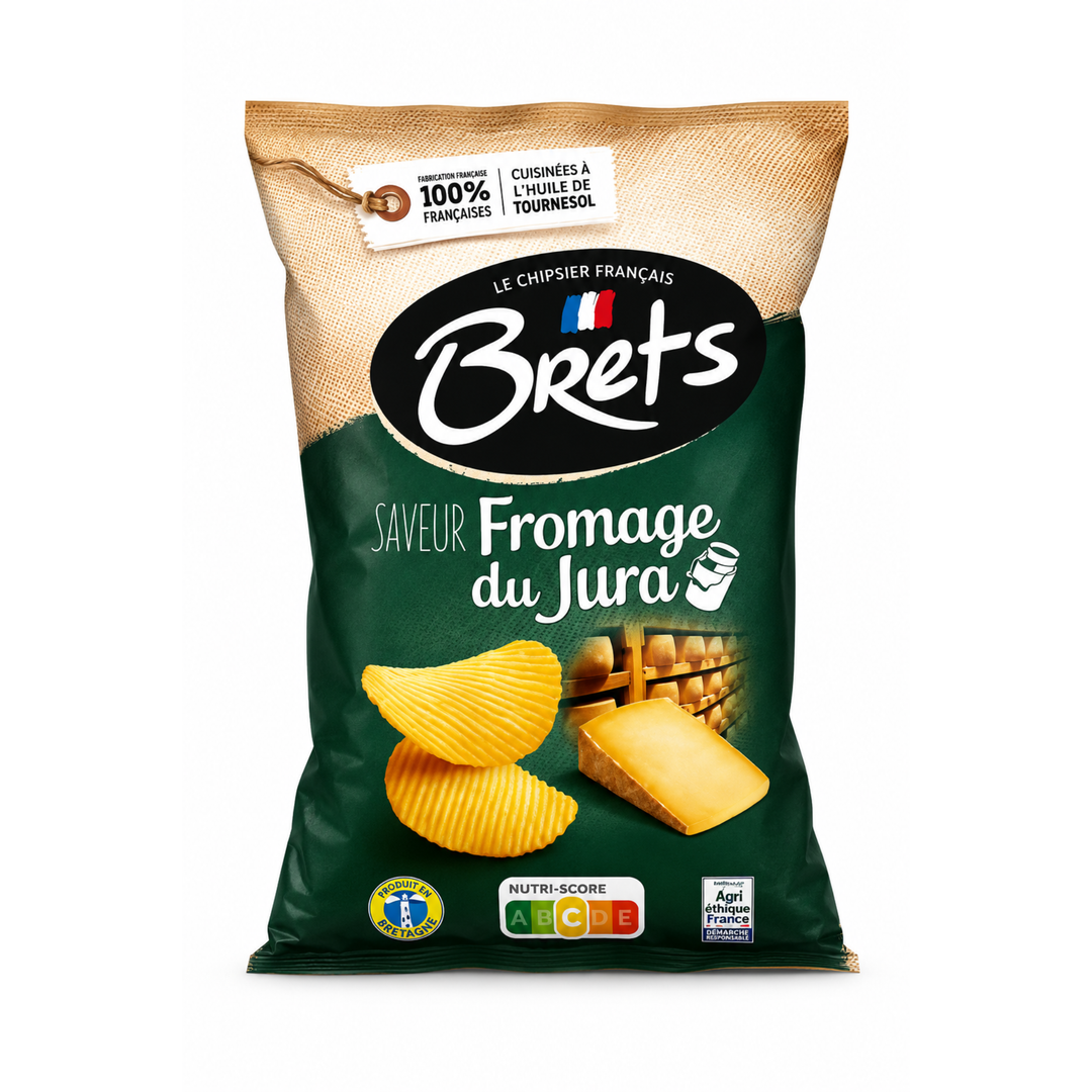 Brets – Chips Saveur Fromage du Jura - 125 g