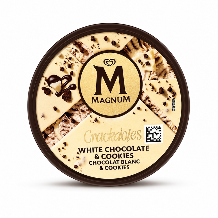 Magnum – Pot de Glace - Crackables White Chocolate & Cookies – 440 ml