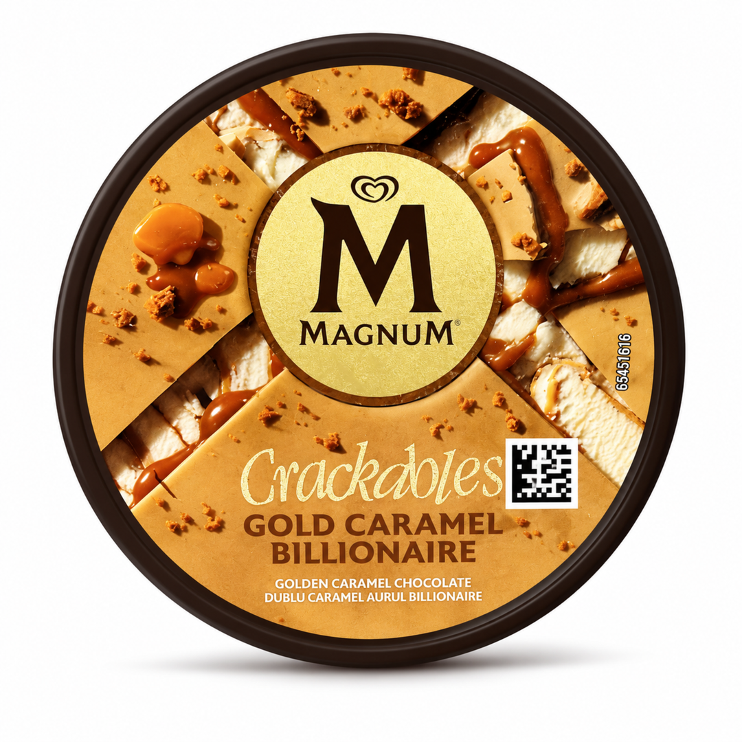 Magnum - Pot de Glace - Crackables Gold Caramel Billionaire – 440 ml