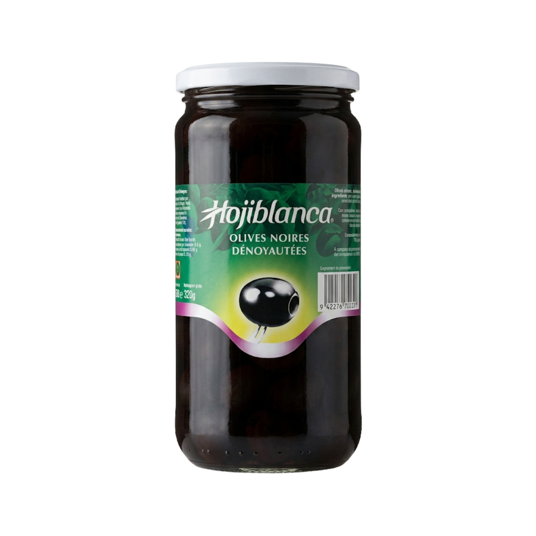 Hojiblanca – Olives Noires Dénoyautées – 690 g