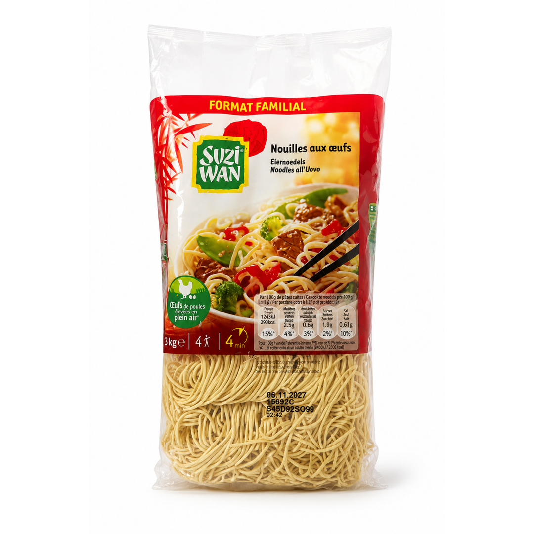 Suzi Wan – Nouilles aux Œufs Format Familial – 333 g