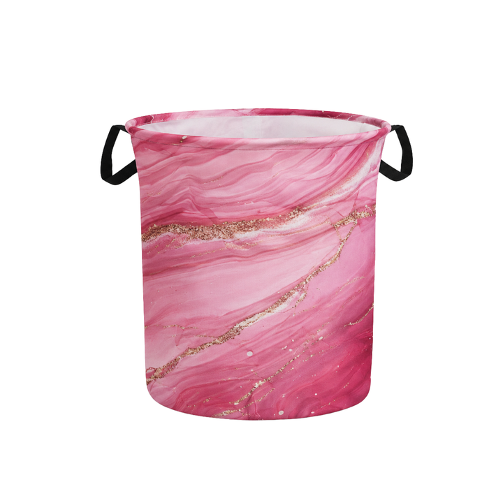 Panier à linge – Marbré Rose – 40 × 50 cm