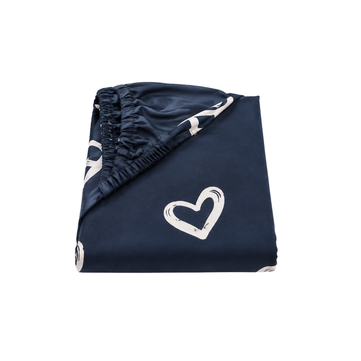 Drap-Housse Bleu pour Berceau – Coton avec Élastique de Maintien - 135 x 190 cm