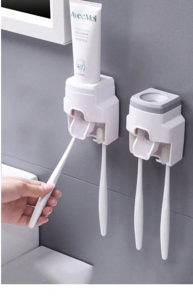 Distributeur de dentifrice avec support - Accessoire pratique pour salle de bain Dialy - Dakar 