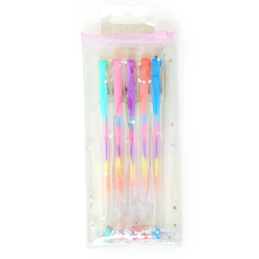 Ensemble 5 stylos feutres multicolores Dakar Dialy