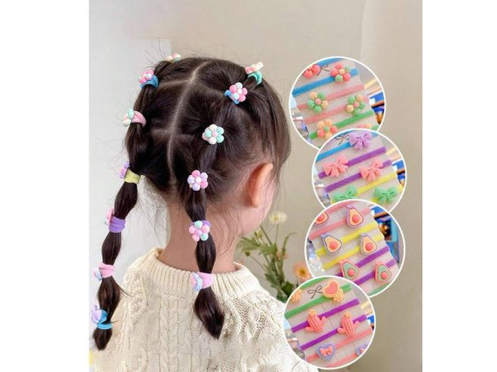 100 pièces  attaches élastiques pour petites filles