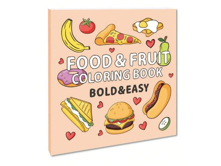 Livre à colorier créatif avec 40 pages de dessins animés de nourriture et de fruits