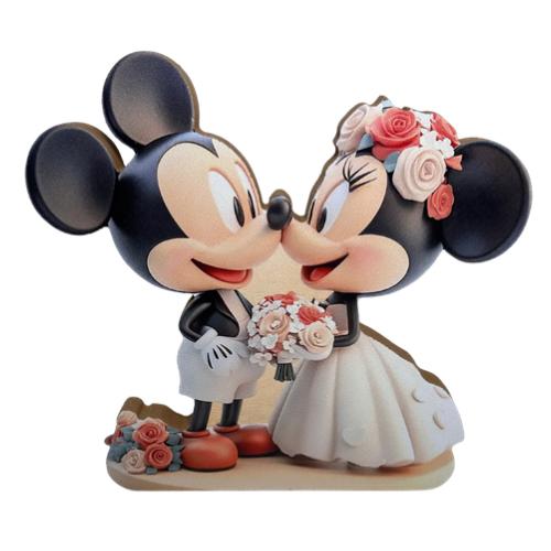 Figurines Mikey et Minnie en bois pour mariage, décoration et souvenir, dispo à Dakar sur Dialy