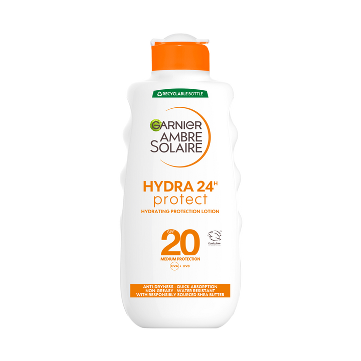 Garnier Ambre Solaire Lotion Protection Moyenne SPF20 – 200 ml .Disponible à Dakar sur Dialy.sn