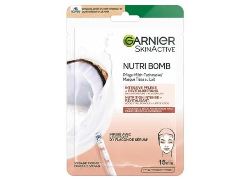 Garnier Masque en Tissu Nutri Bomb au Lait de Coco – 28g. Disponible à Dakar sur Dialy.sn