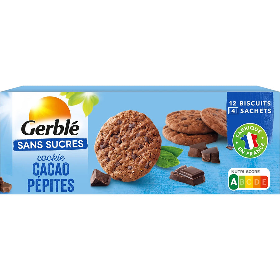 Cookie cacao pépites sans sucres Gerble, disponible sur Dialy à Dakar en 60 min.