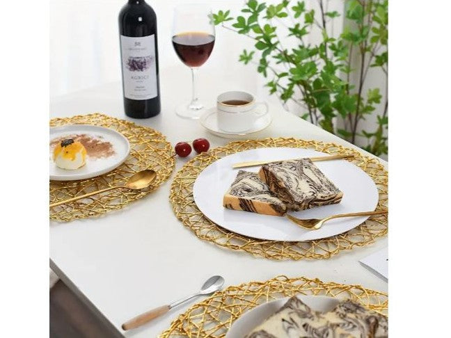 Lot de 6 Sets de table dorés