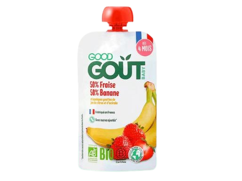 GOOD GOÛT -  Purée de fruits bio fraise banane dès 4 mois - 120g Dakar Dialy