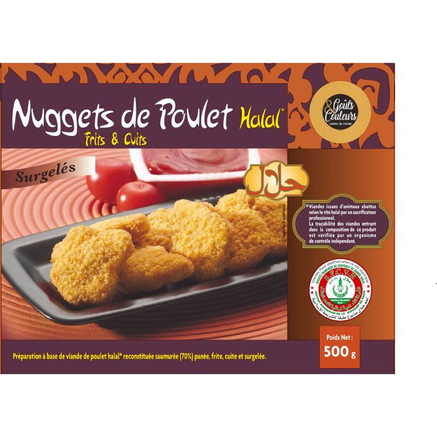 GOÛTS & COULEURS - Nuggets de poulet frits et cuits halal - 500g Dakar Dialy