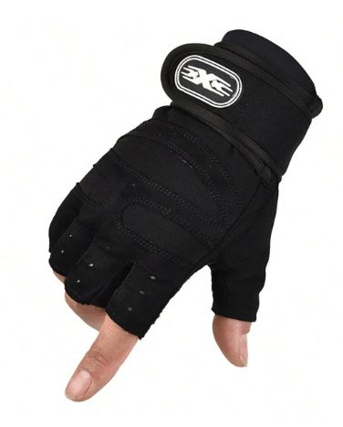 Gants d'haltérophilie, gym avec demi-doigts - noir Dakar Dialy