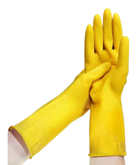 Gants de Nettoyage en Caoutchouc Jaune – 1 Paire Résistante Dakar Dialy