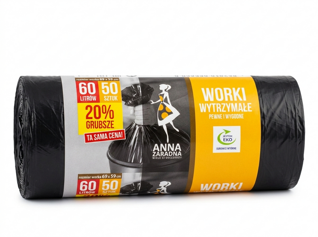 Sac Poubelle Noir – 50 pcs - 60 L