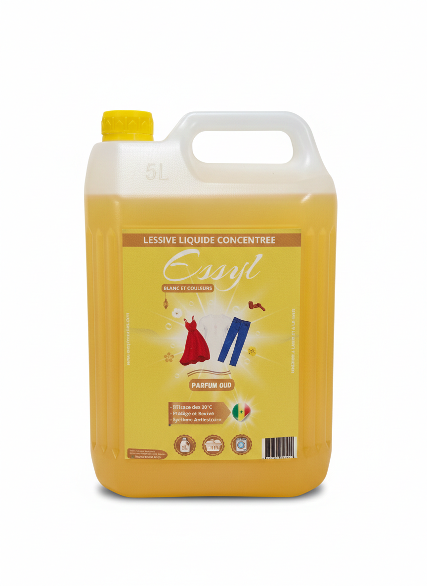 ESSYL-Lessive concentrée très efficace parfum Oud-5L - 125 Lavages