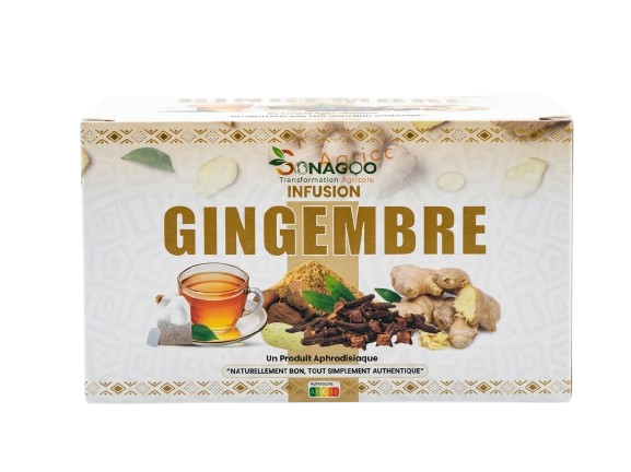 SONAGOO – Infusion Gingembre - Boîte de 23 sachets de 4 g