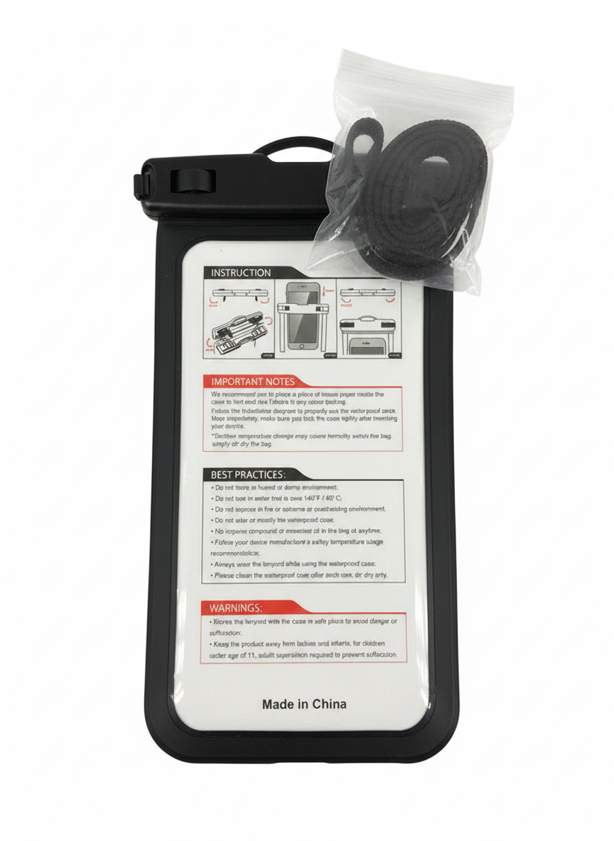 Sacs Étanches Transparents pour Téléphone – Lot de 2