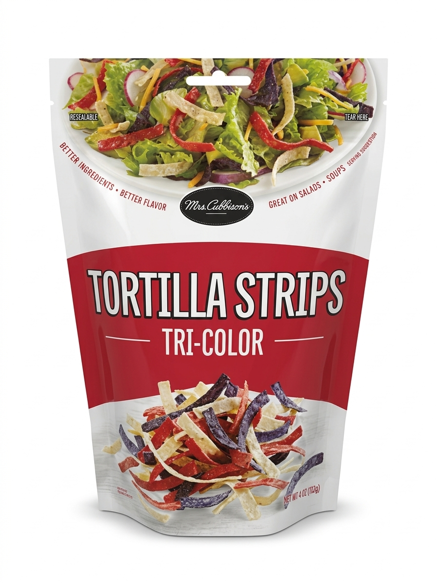 Mrs. Cubbison's – Lanières de Tortillas tricolores – 113 g