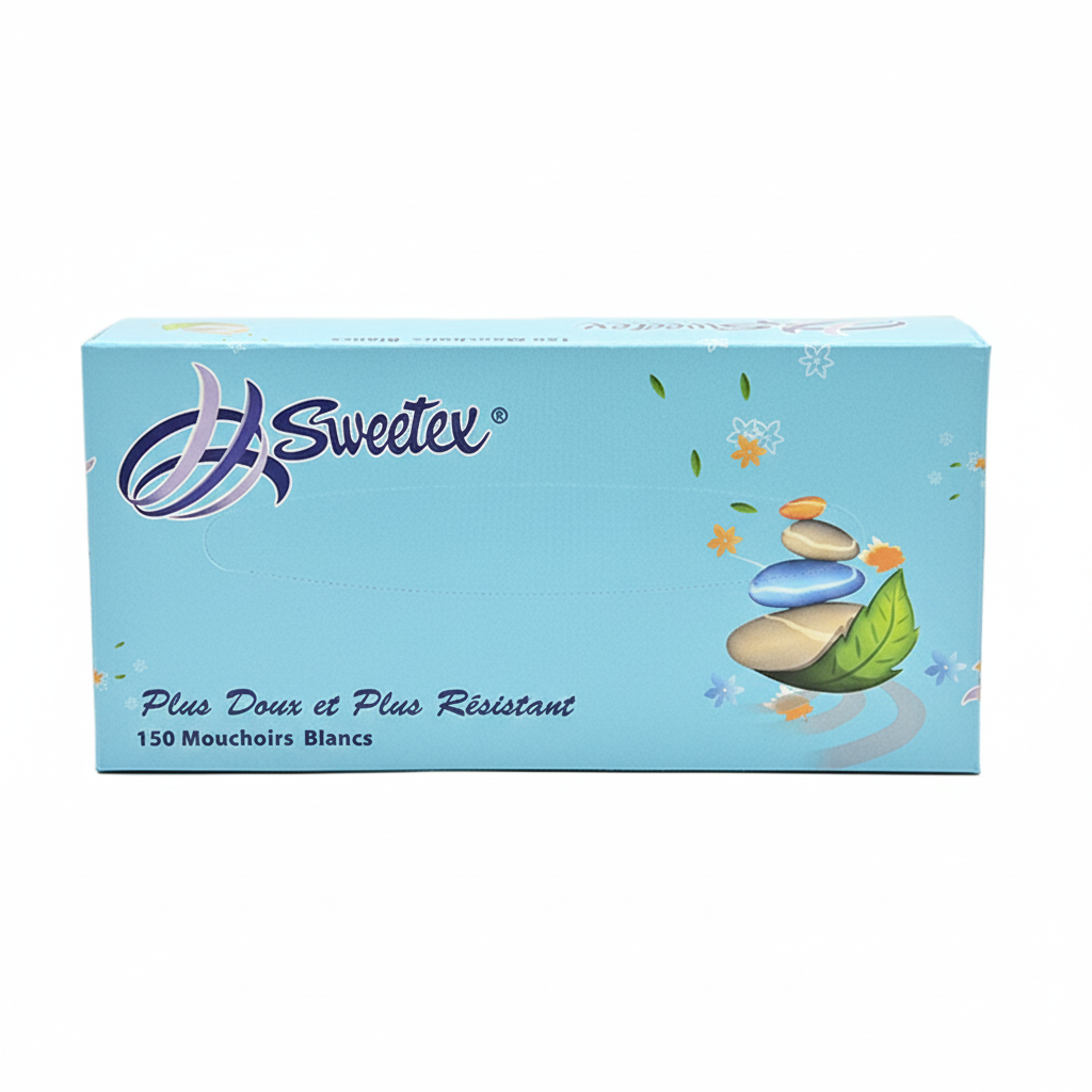 SWEETEX - Mouchoirs Blancs 150 pcs - BLEU