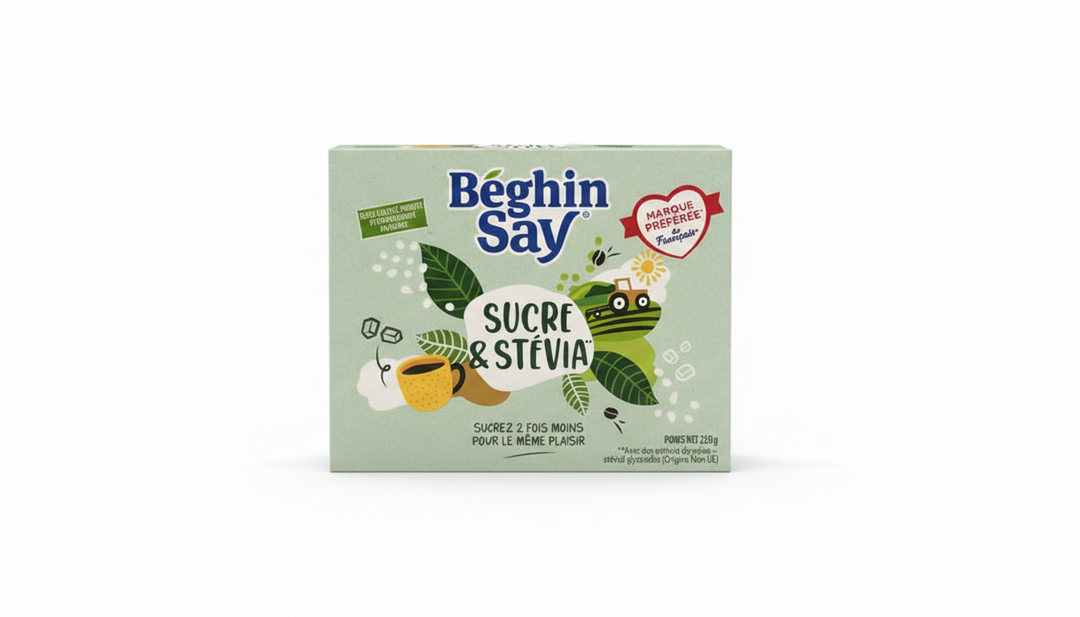 Béghin Say – Sucre & Stévia en Morceaux – 250 g