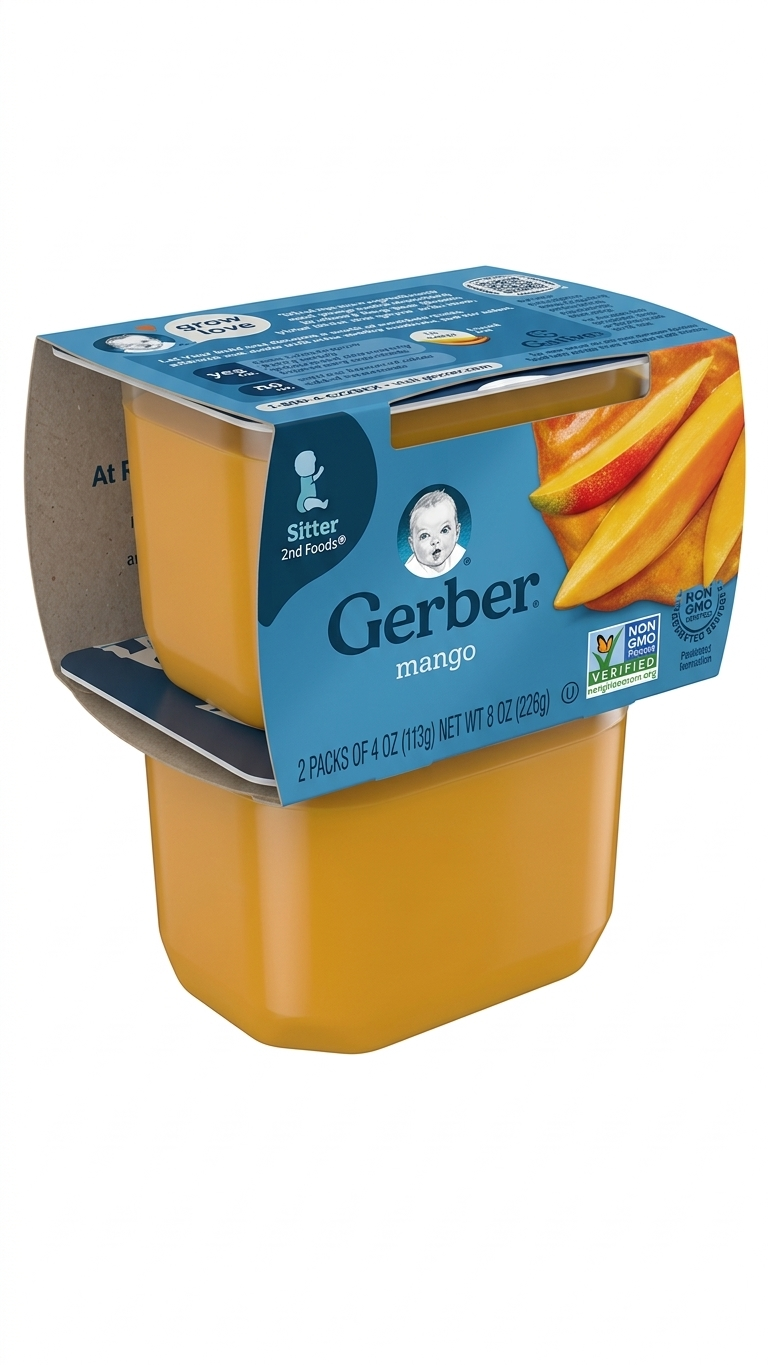 Gerber – Purée de Mangue pour Bébé – Pack de 2 Pots - 226 g